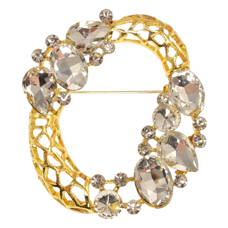 Брошь Веночек с кристаллами фото №24 Брошь Веночек с кристаллами фото №24