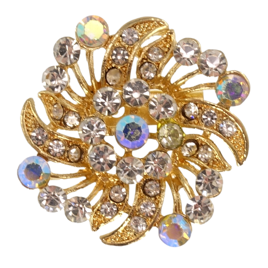 Брошь Цветок со стразами фото №1 Брошь Цветок со стразами фото №1