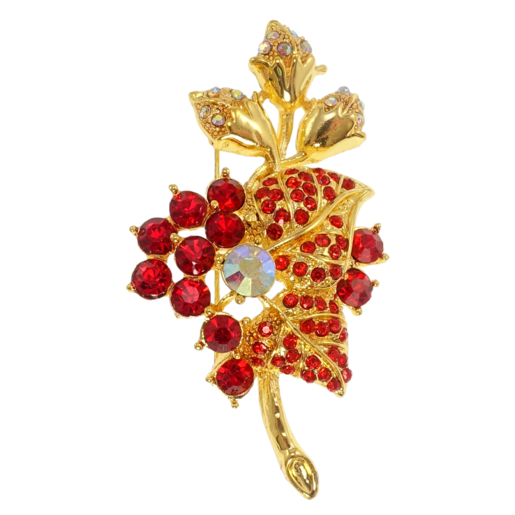 Брошь Веточка с красными стразами фото №20 Брошь Веточка с красными стразами фото №20