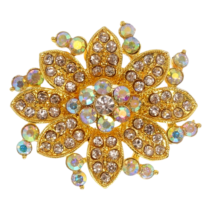 Брошка Квітка з рожевими стразами фото №10 Брошка Квітка з рожевими стразами фото №10