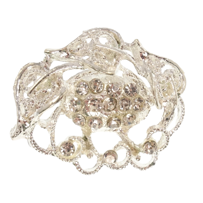 Брошь Орнамент со стразами фото №1