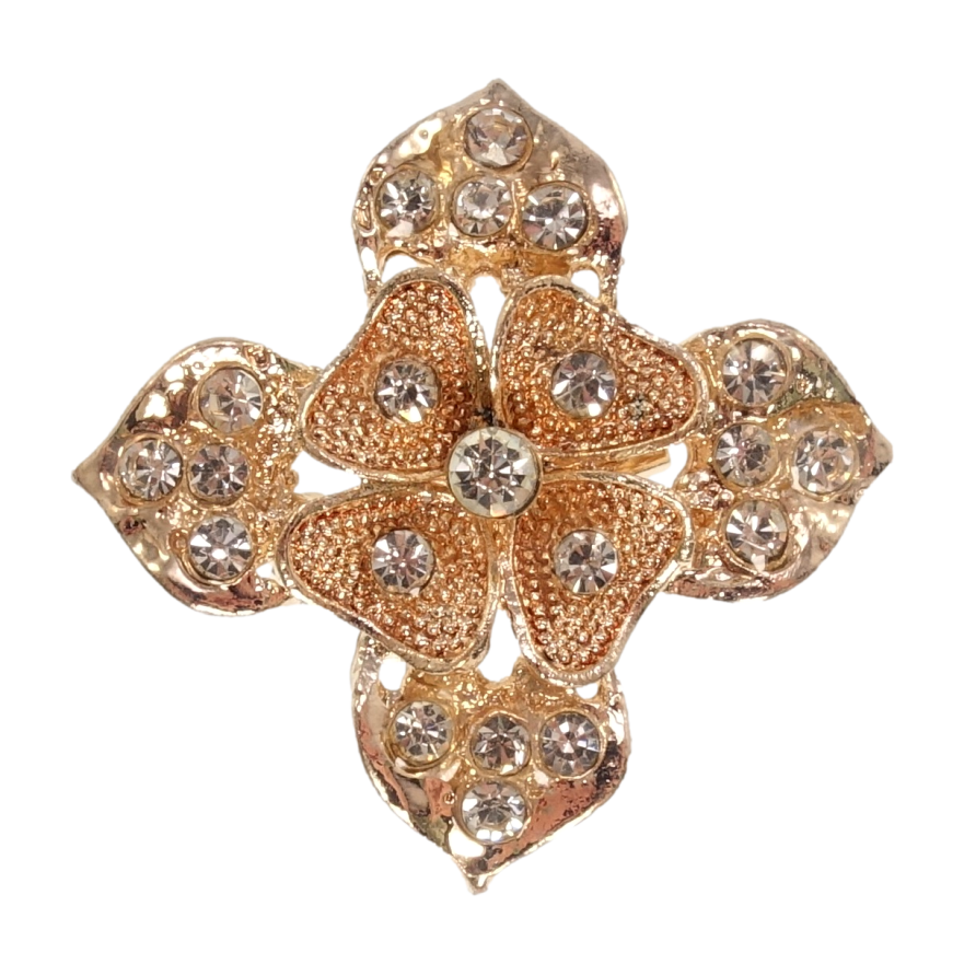 Брошка Квітка зі стразами фото №1 Брошка Квітка зі стразами фото №1