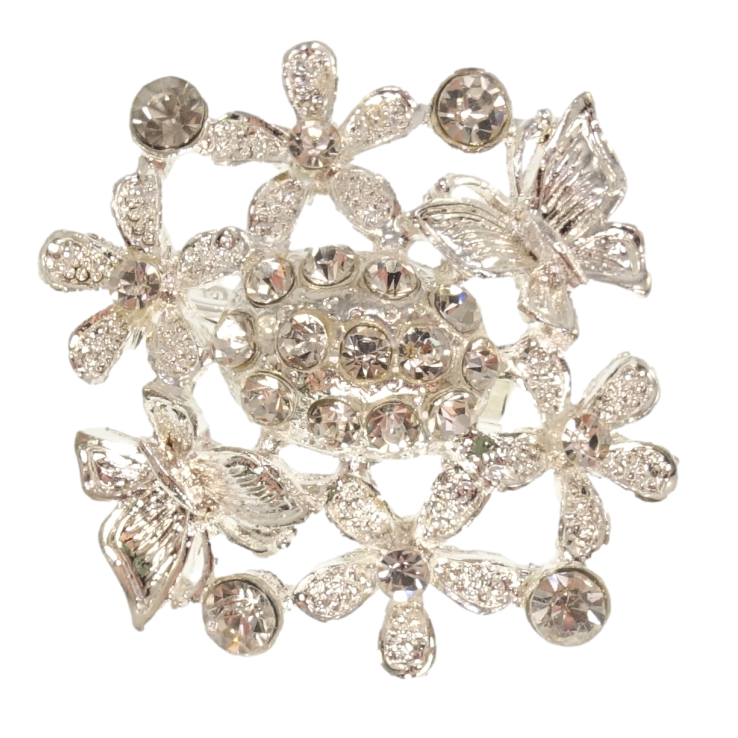 Брошка Квітковий орнамент зі стразами фото №23 Брошка Квітковий орнамент зі стразами фото №23