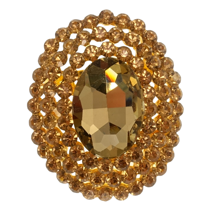 Брошь Овальная с коричневыми стразами фото №5 Брошь Овальная с коричневыми стразами фото №5