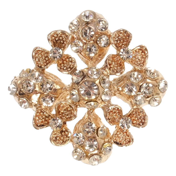 Брошка Квітка з білими стразами фото №24 Брошка Квітка з білими стразами фото №24