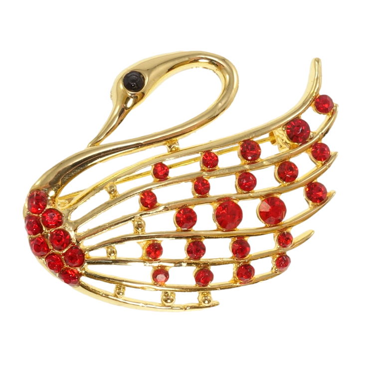 Брошь Лебедь с красными стразами фото №22 Брошь Лебедь с красными стразами фото №22