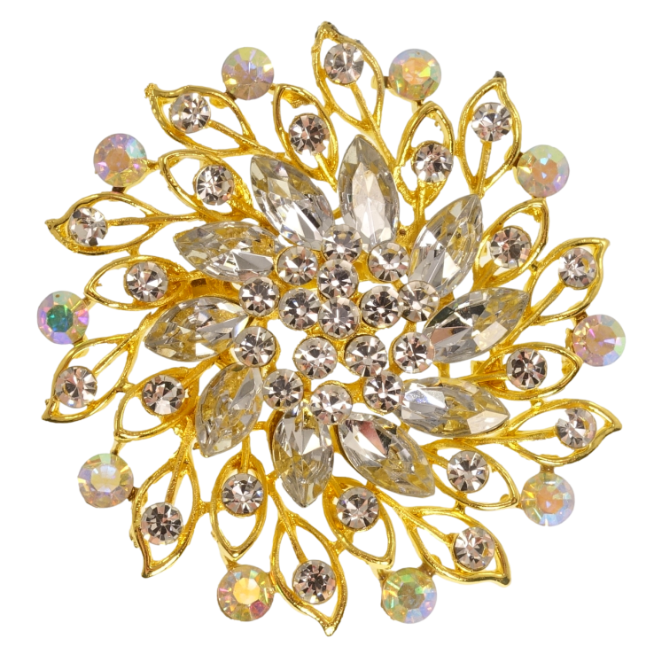 Брошка Квітка зі стразами фото №25