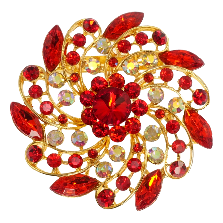 Брошка Червона Квітка фото №1