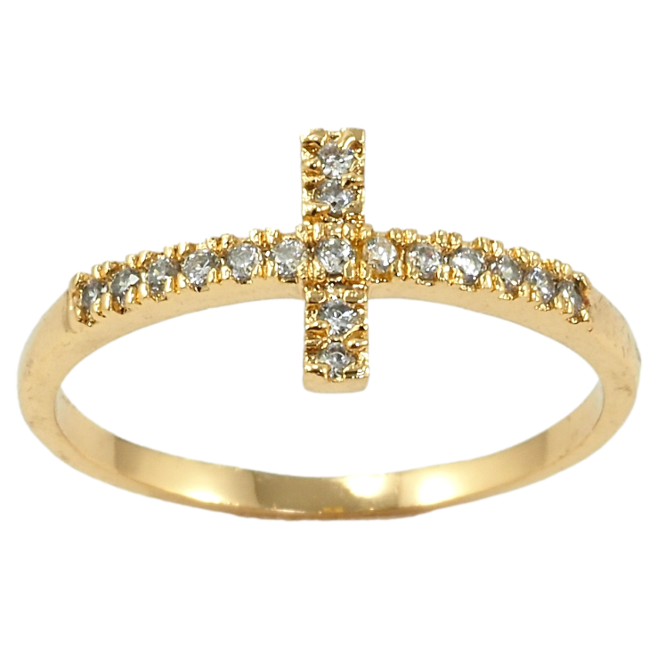 Каблучка Xuping Позолота 18K Хрестик з цирконієм фото №24 Каблучка Xuping Позолота 18K Хрестик з цирконієм фото №24