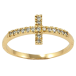 Кольцо Xuping Позолота 18K Крестик с цирконием фото №1 Кольцо Xuping Позолота 18K Крестик с цирконием фото №1