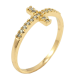 Кольцо Xuping Позолота 18K Крестик с цирконием фото №2 Кольцо Xuping Позолота 18K Крестик с цирконием фото №2