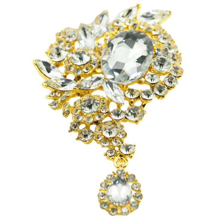 Брошь Цветочный орнамент с стразами фото №21 Брошь Цветочный орнамент с стразами фото №21