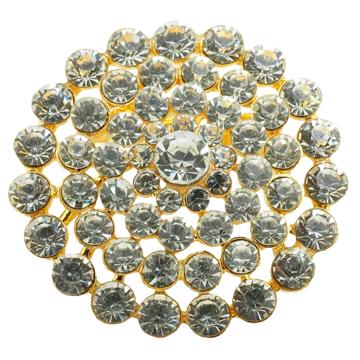 Брошь Цветок из страз фото №6