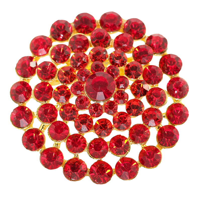 Брошь Цветок из красных страз фото №2 Брошь Цветок из красных страз фото №2