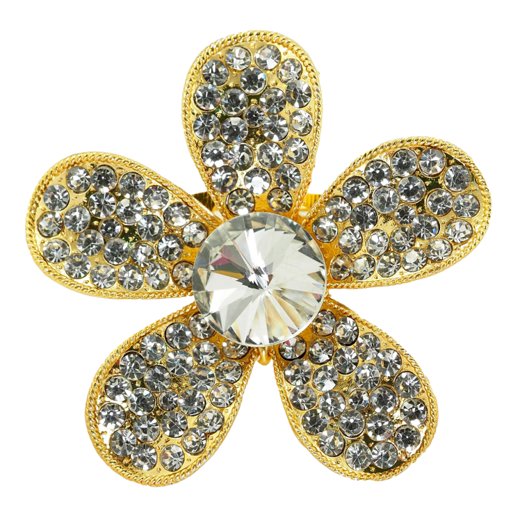 Брошь Цветок из страз фото №7