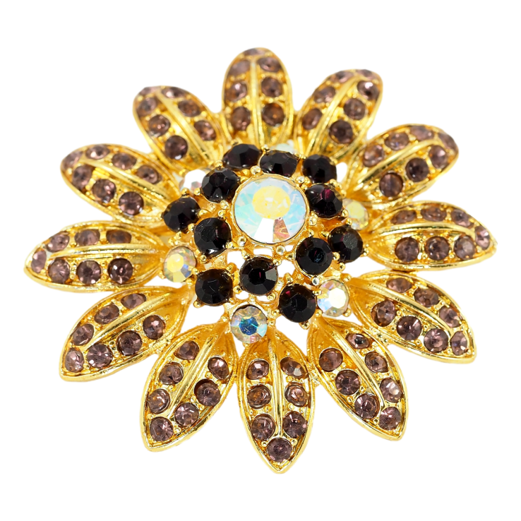 Брошка Квітка з бордовими стразами фото №20 Брошка Квітка з бордовими стразами фото №20