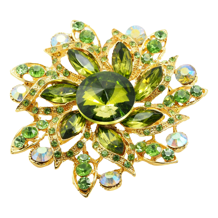 Брошь Зелёный Цветок фото №2