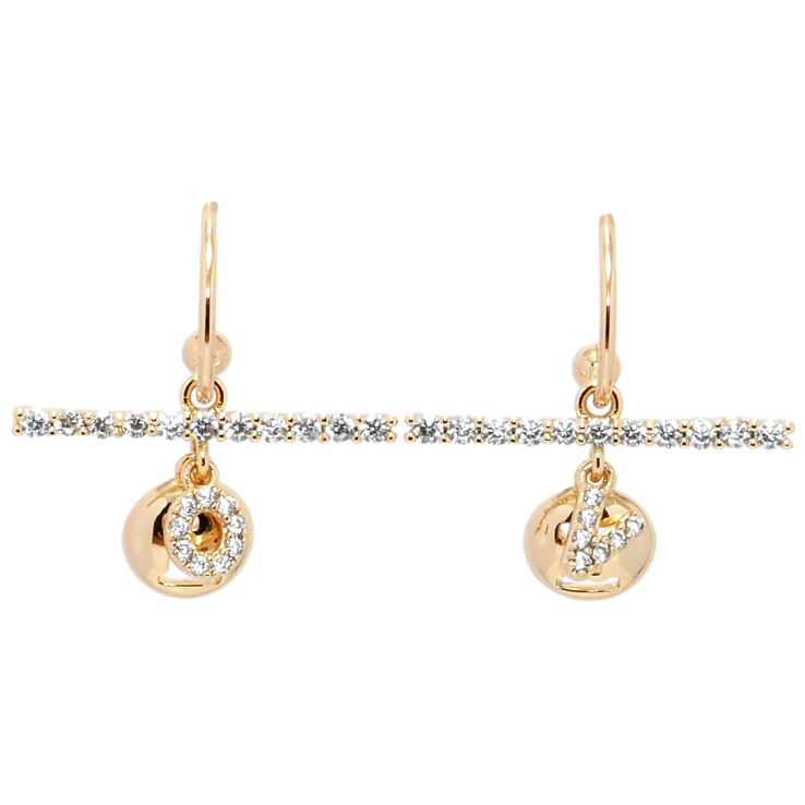 Серьги Xuping Позолота 18K пусеты Подвески Love фото №21