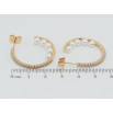 Сережки Xuping Позолота 18K пусети колечка з доріжками цирконію та перлами фото №2 Сережки Xuping Позолота 18K пусети колечка з доріжками цирконію та перлами фото №2