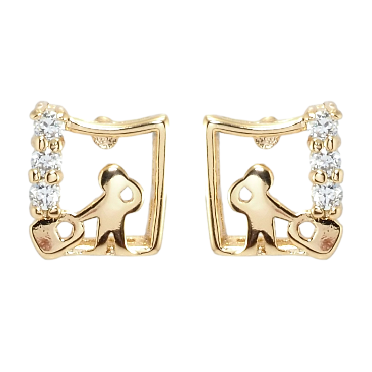 Сережки Xuping Позолота 18K пусети Людини фото №4