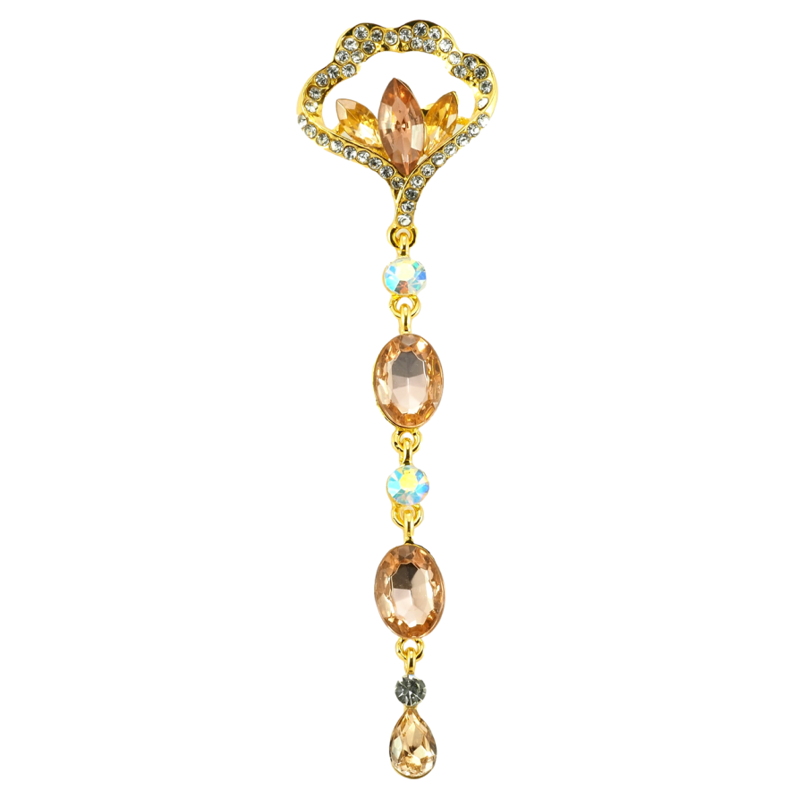 Брошь Коричневый Цветок фото №1