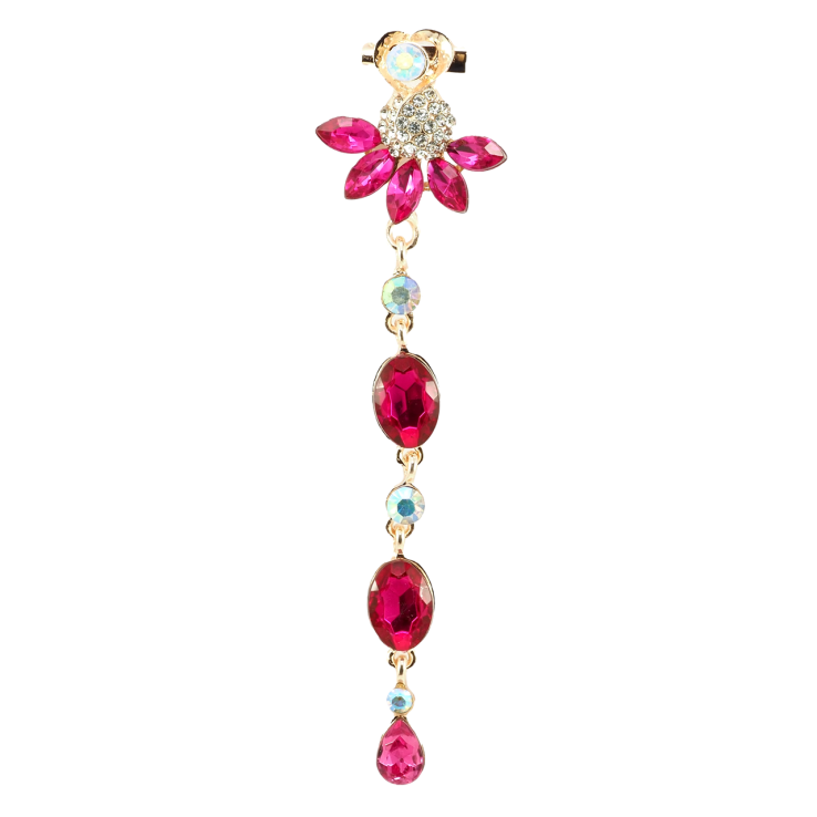 Брошь Сердечко с розовыми стразами фото №2