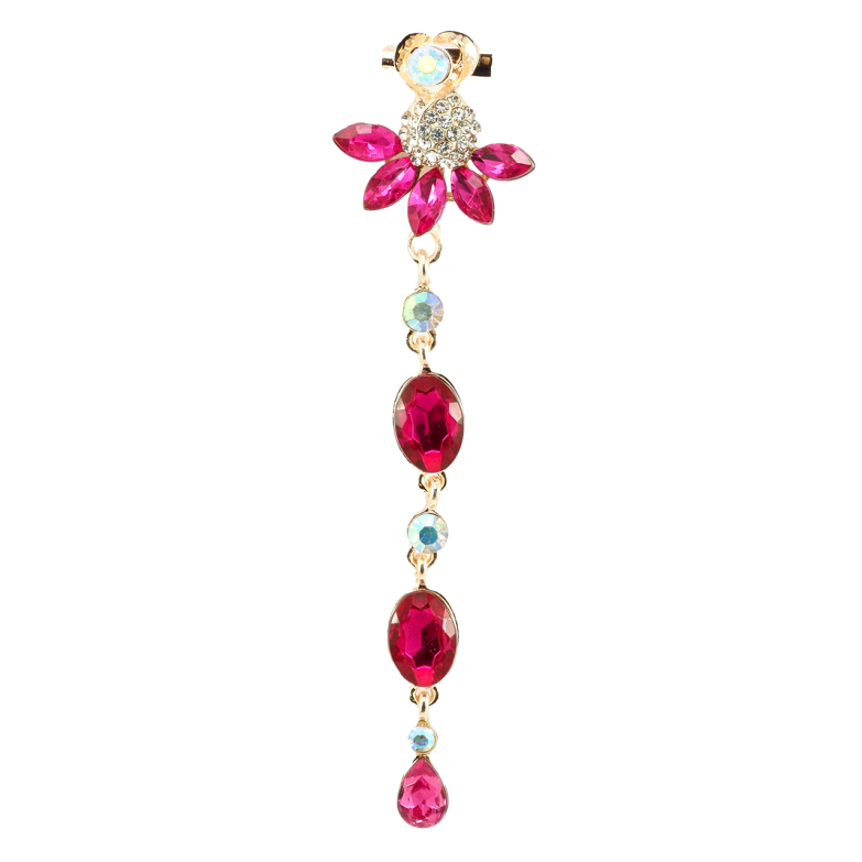 Брошь Сердечко с розовыми стразами фото №2