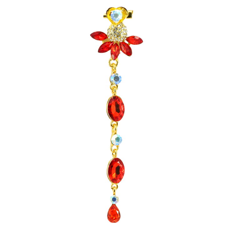 Брошь Сердце с красными лепестками фото №24