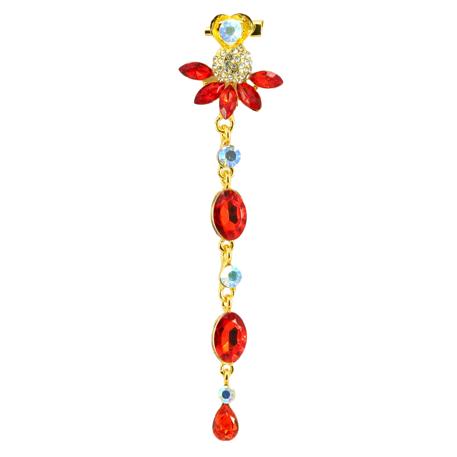 Брошь Сердце с красными лепестками фото №1 Брошь Сердце с красными лепестками фото №1