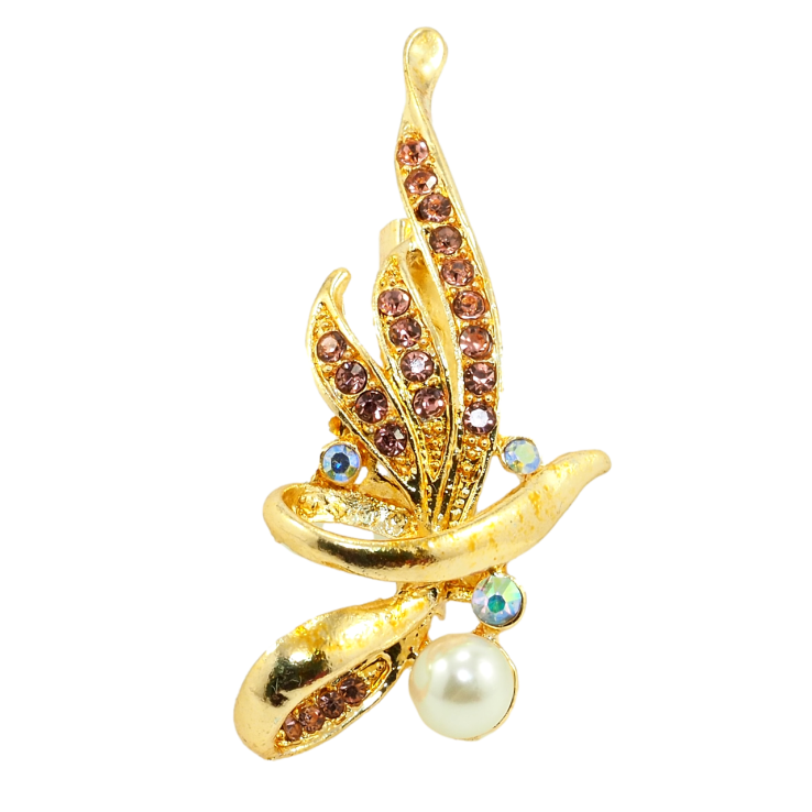 Брошь Букет с розовыми стразами и жемчугом фото №9 Брошь Букет с розовыми стразами и жемчугом фото №9