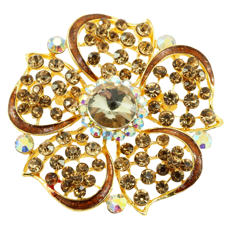 Брошка Коричнева квітка фото №1 Брошка Коричнева квітка фото №1