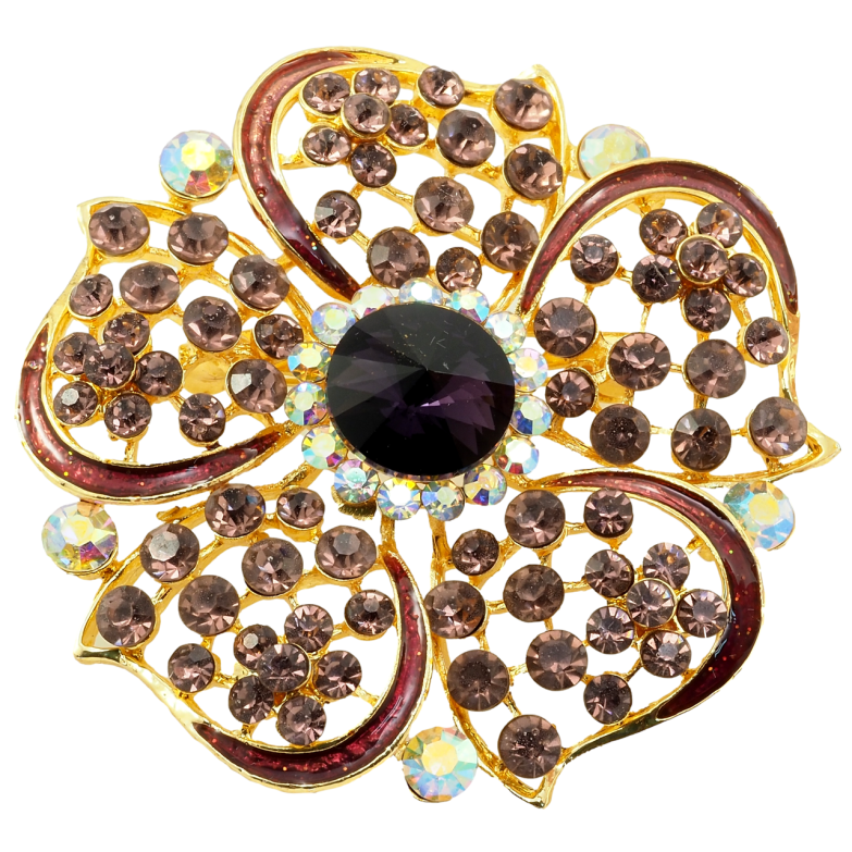 Брошь Бордовый цветок фото №1