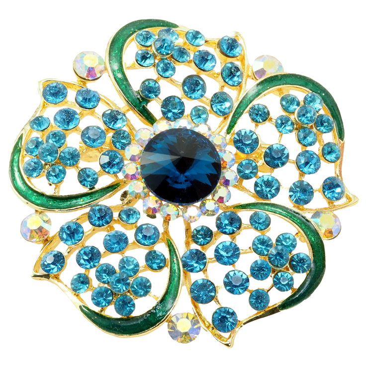 Брошь Бирюзовый цветок фото №25 Брошь Бирюзовый цветок фото №25