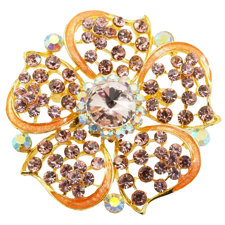 Брошь Розовый цветок фото №7