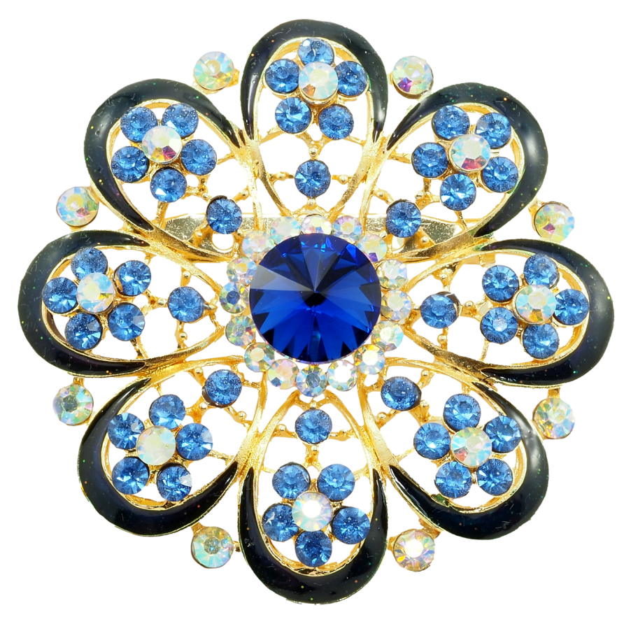 Брошь Синий цветок фото №1