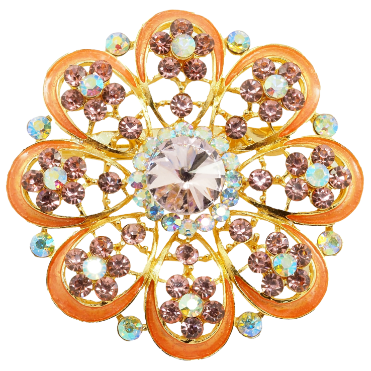 Брошь Розовый цветок фото №4