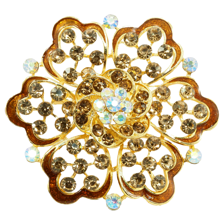 Брошь Коричневый цветок фото №1