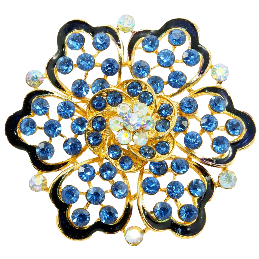 Брошь Синий цветок фото №1