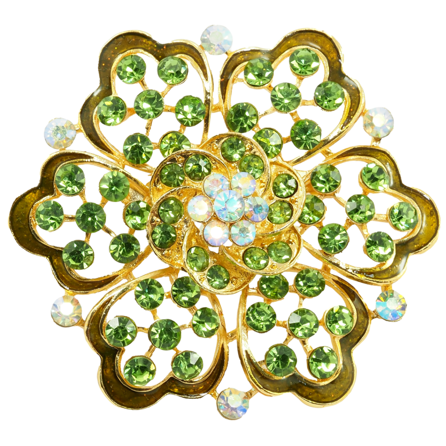 Брошь Зеленый цветок фото №1