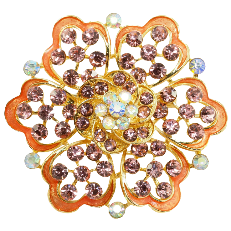 Брошь Розовый цветок фото №5