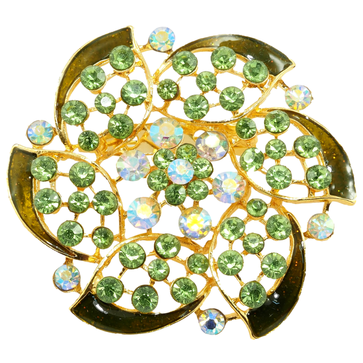 Брошь Зеленый цветок фото №7