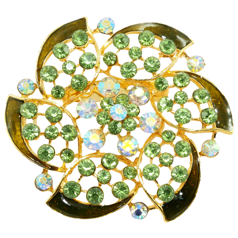 Брошь Зеленый цветок фото №1