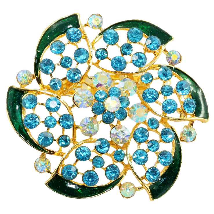 Брошь Бирюзовый цветок фото №22 Брошь Бирюзовый цветок фото №22