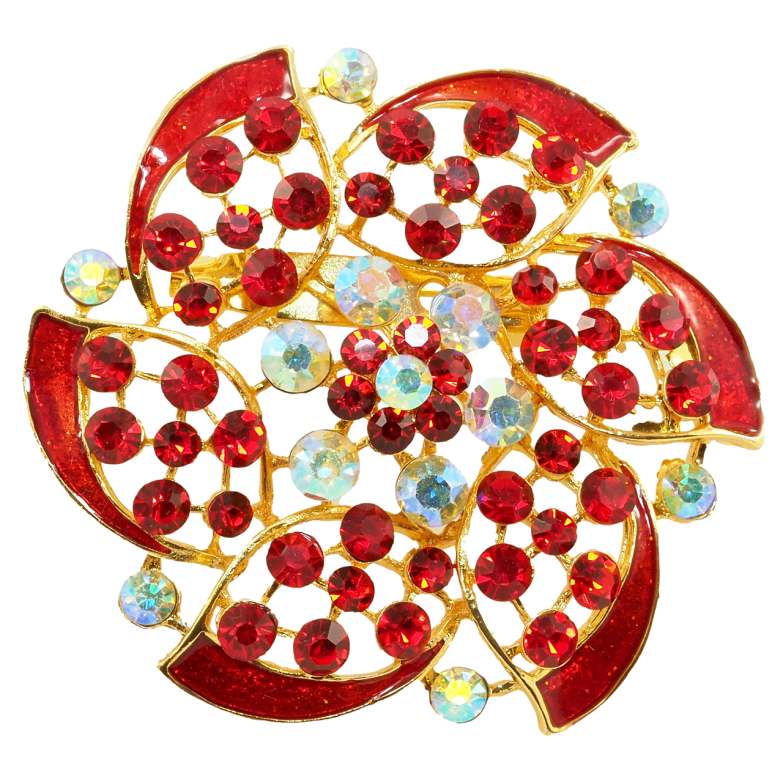 Брошь Красный цветок фото №1 Брошь Красный цветок фото №1