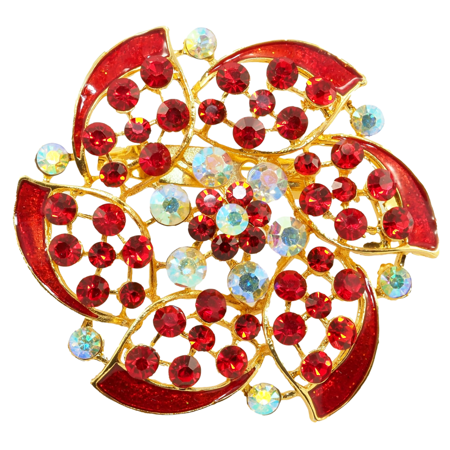 Брошь Красный цветок фото №1 Брошь Красный цветок фото №1