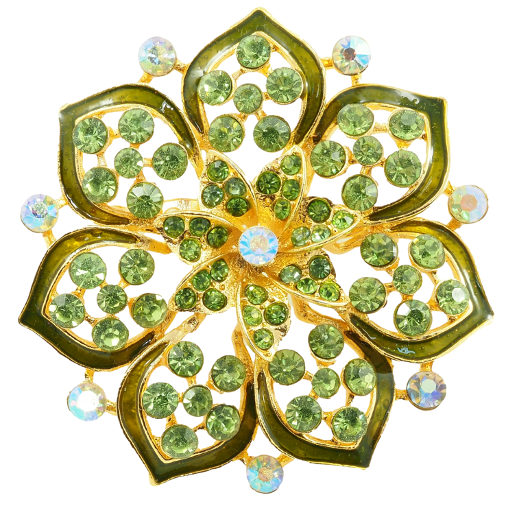 Брошь Зеленый цветок фото №6