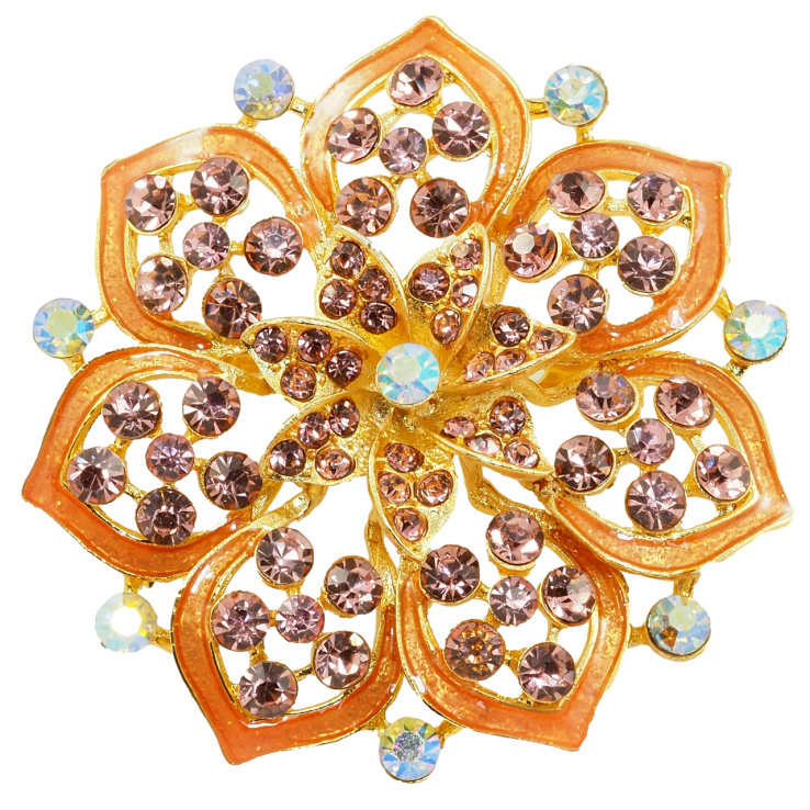 Брошь Оранжевый цветок фото №24