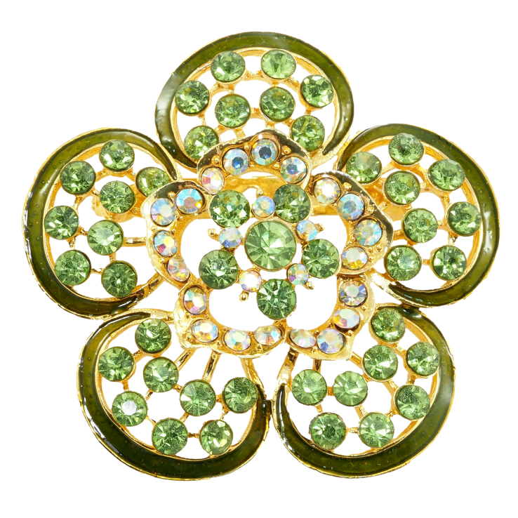 Брошь Зеленый цветок фото №8