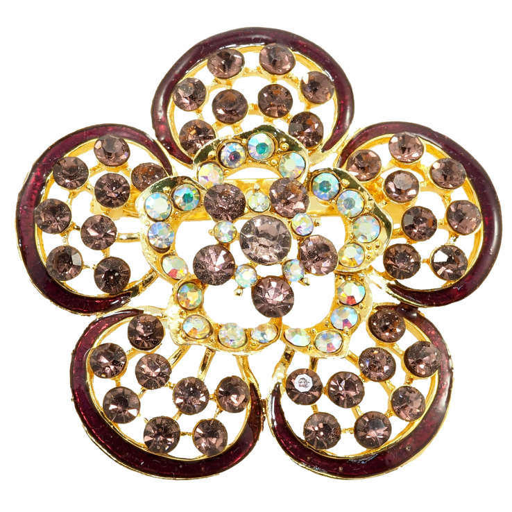 Брошь Бордовый цветок фото №19 Брошь Бордовый цветок фото №19