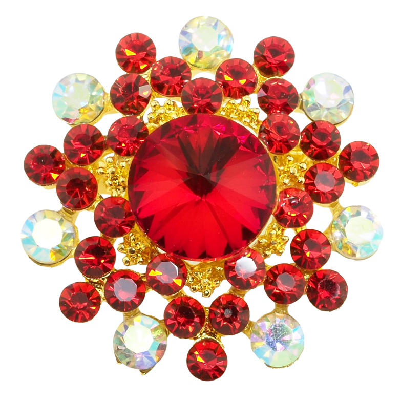 Брошка Червона Квітка фото №1